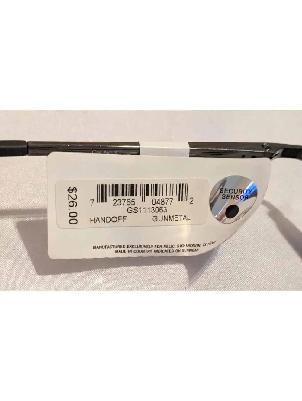 Relic Sunwear Men's Handoff Sunglasses Gunmetal Frames NWT 100% UV Protection